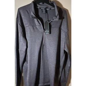 Bauer Men's Gray 1/4 Zip Long Sleeve Mock Neck Polyester Logo Pullover XXL - NWT